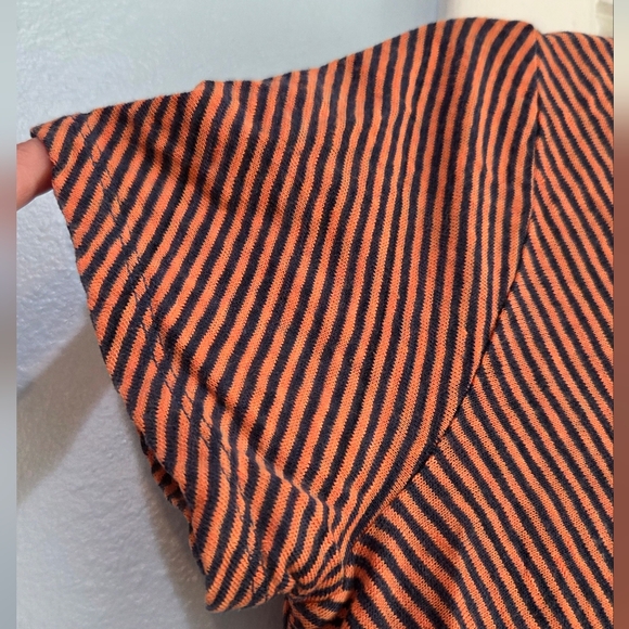 Women's Brooks Brothers Terracotta Orange & Navy Blue T Shirt, Size S - Picture 8 of 14